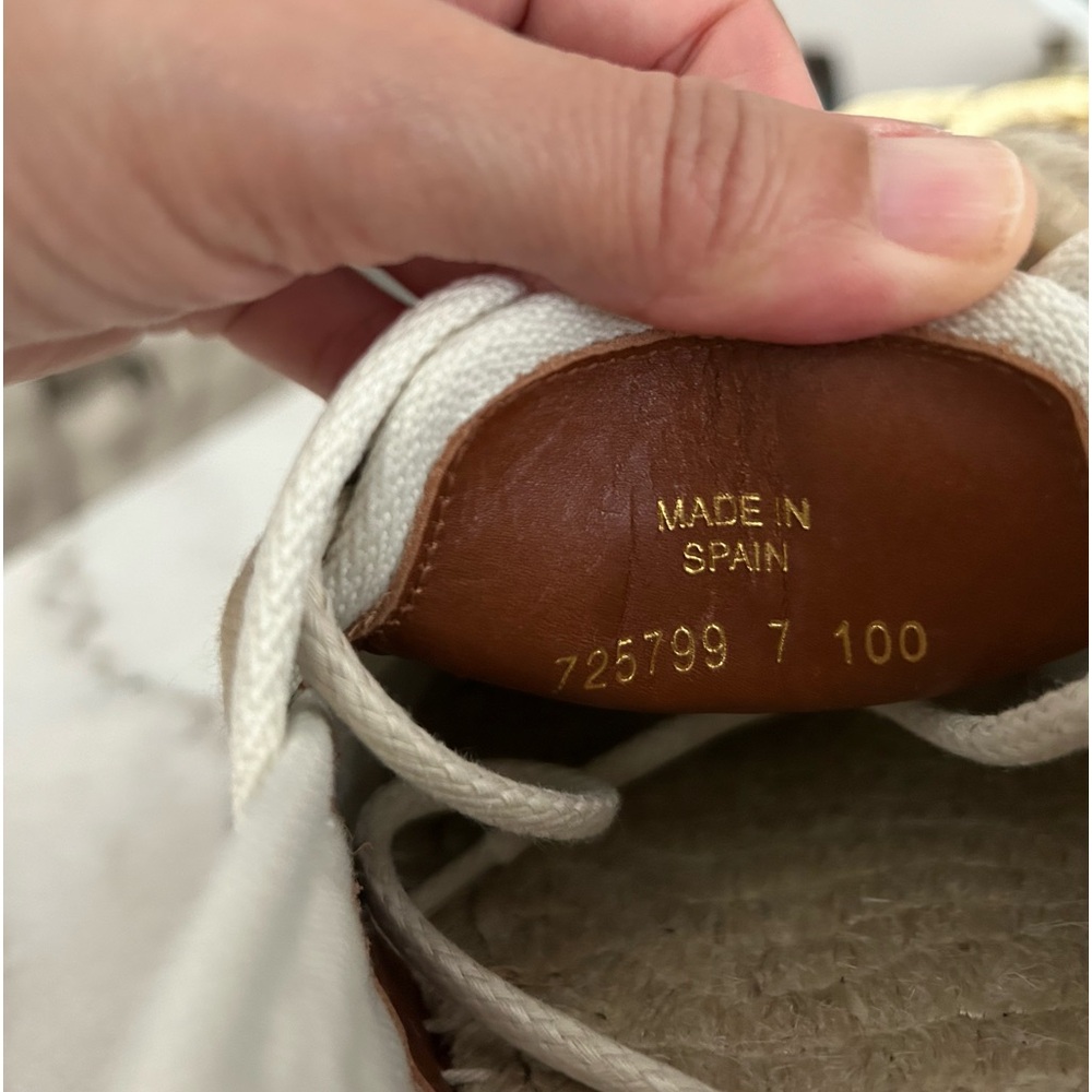 AUTHENTIC GUCCI GG LOAFER ESPADRILLES BEIGE MONOGRAM GG 7 (USA SZ 8) 725799 - Picture 2 of 16